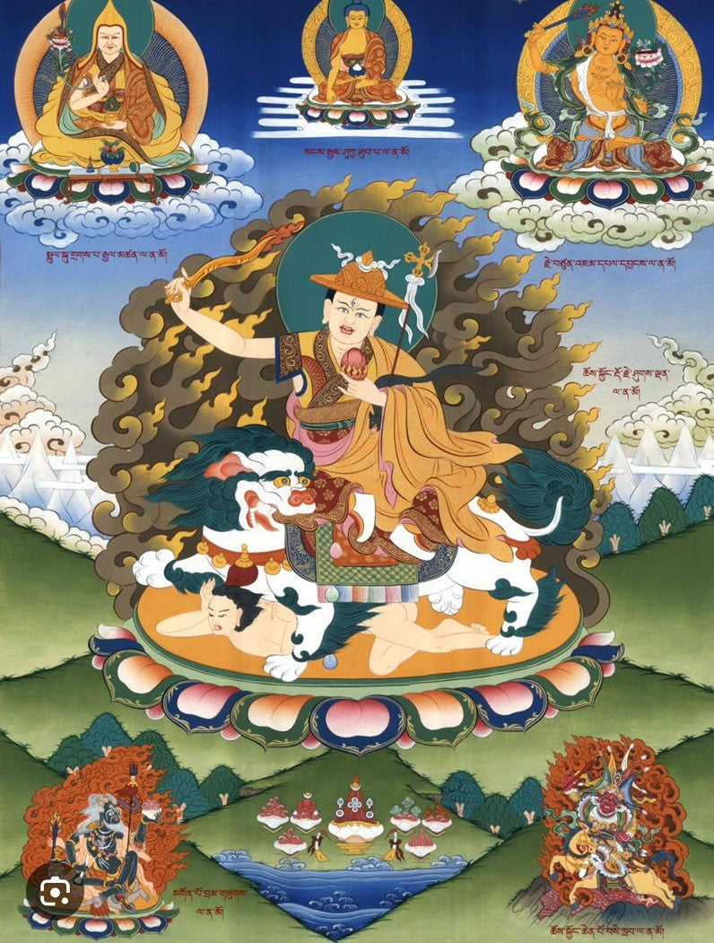 Dorje Shugden Shakyamuni Buddha Manjushree Thangka